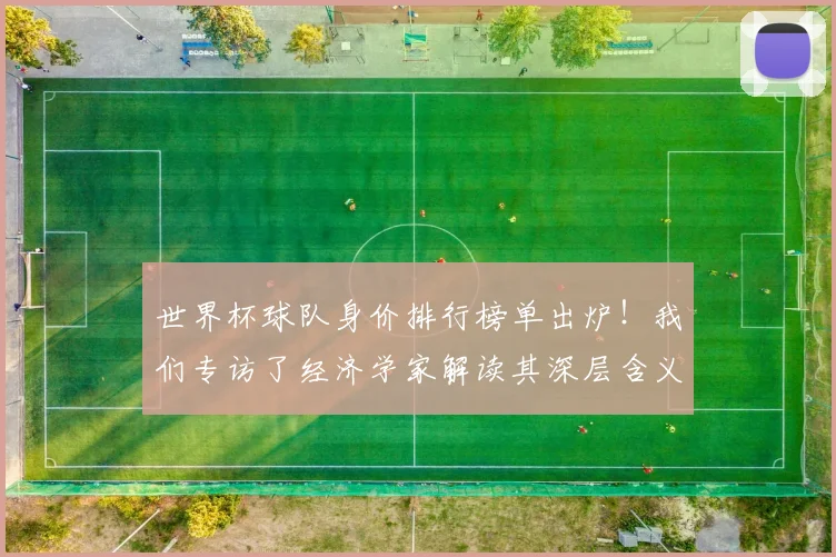 世界杯球队身价排行榜单出炉！我们专访了经济学家解读其深层含义